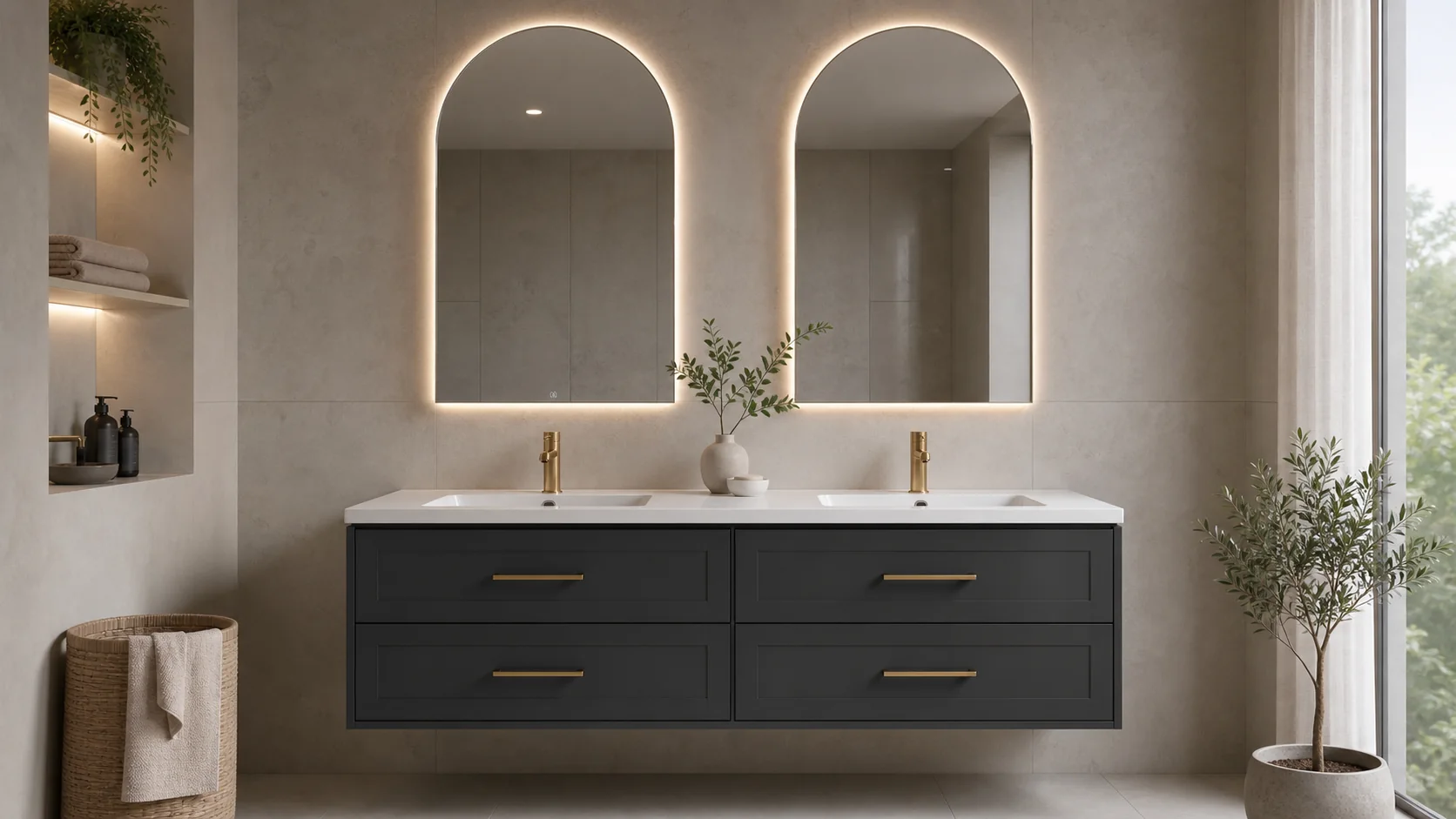 Bathroom Vanity and LED Mirror Set Supplier China reference 3