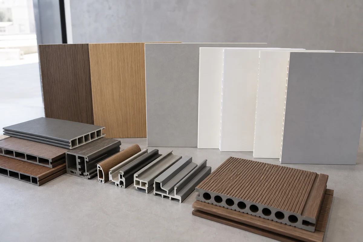 Échantillons de panneaux PVC co-extrudés