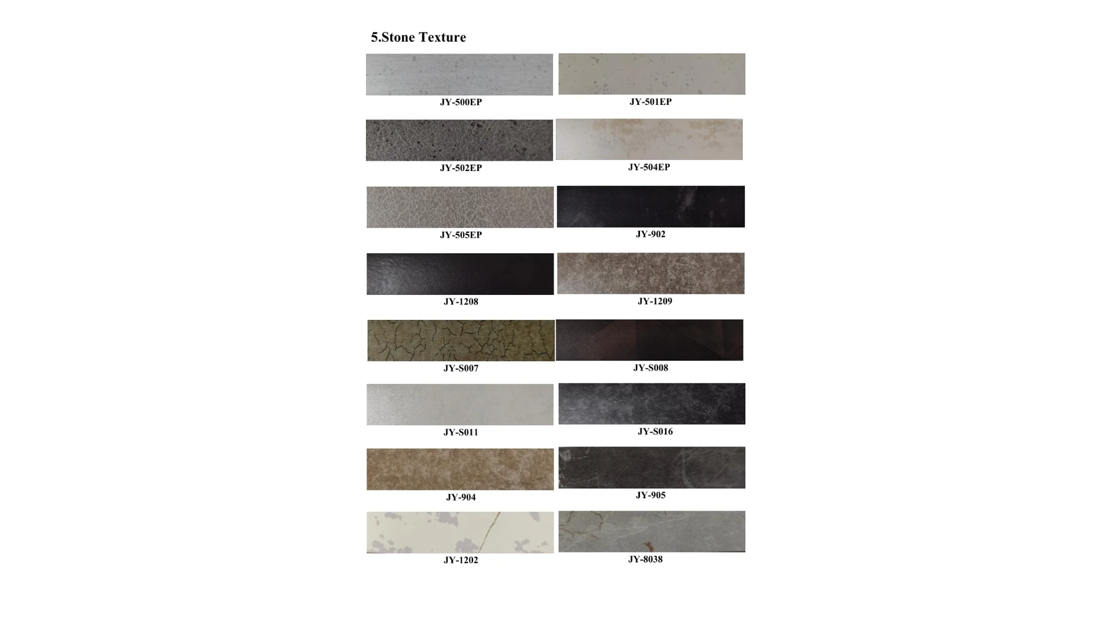 Stone and Marble PVC Edge Banding catalog reference