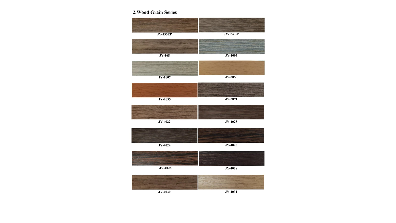 شريط حواف PVC بنقشة خشبية catalog reference
