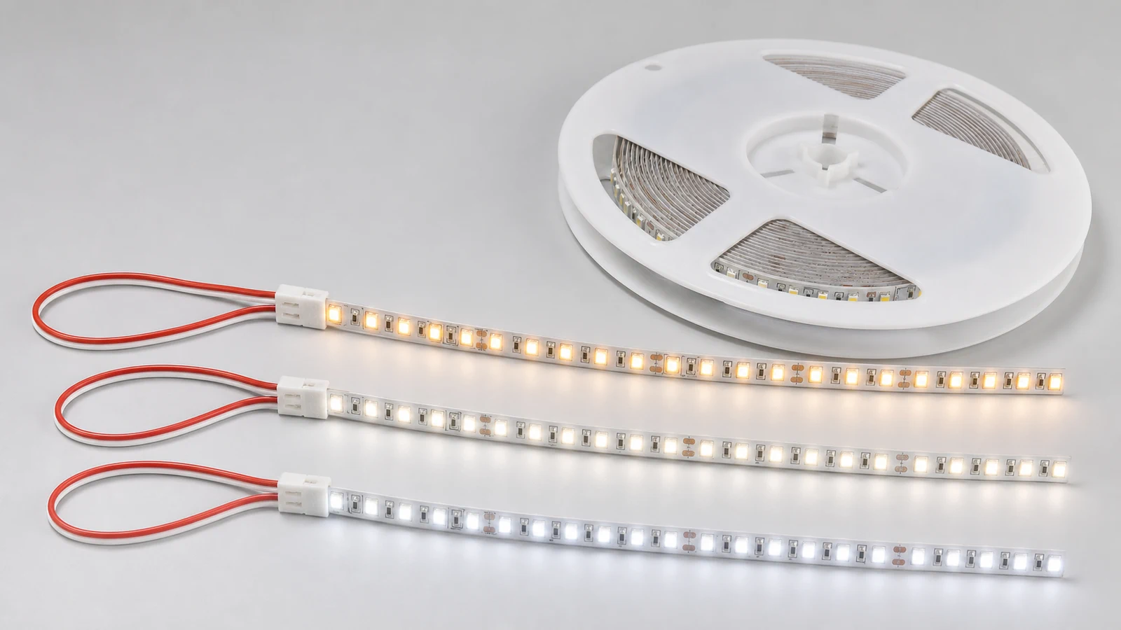 خيارات لون شريط LED وتركيبه خيارات لون شريط LED وتركيبه - شرائط LED لمرايا الحمام